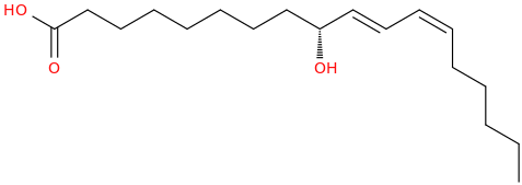 10,12 octadecadienoic acid, 9 hydroxy , (9r,10e,12z) 